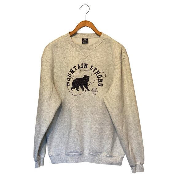 Mountain Strong Gary Men's L Sweatshirt West Virginia USA Top Of the World - Picture 1 of 6